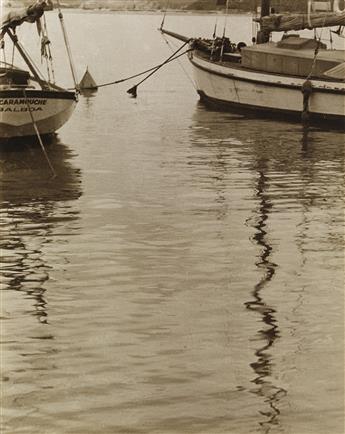 EDWARD TREVELYAN (active 1930s) Group of 4 prints, including a portrait, a landscape, a harbor scene and an architectural study.